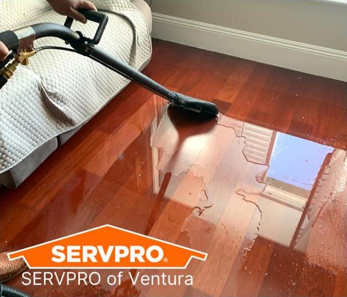 wet wood floors from water damage