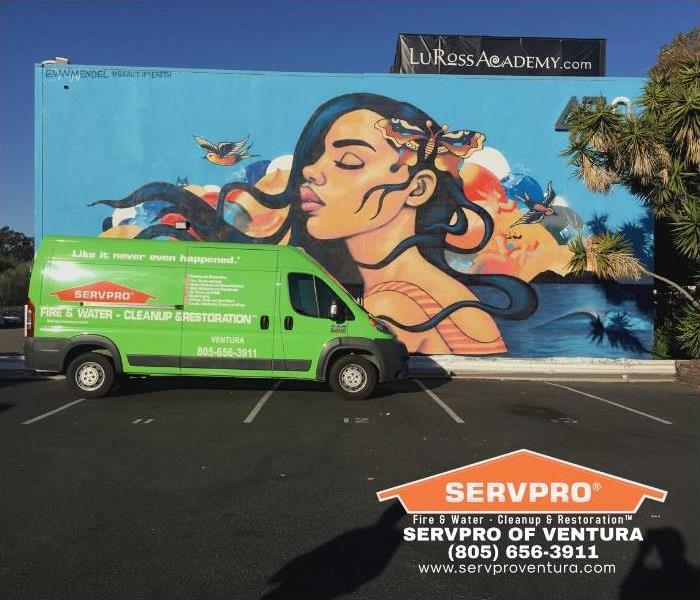 SERVPRO Truck and Painting Murral