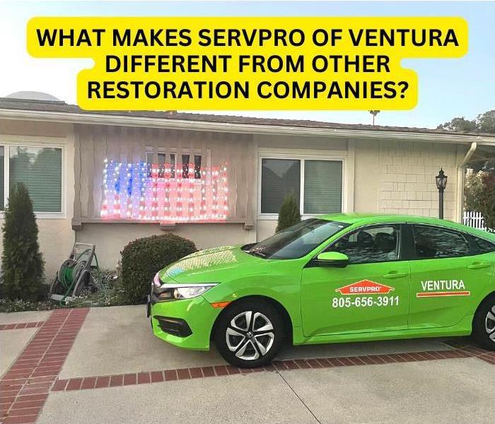 SERVPRO of Ventura Car in front of customer's home in Ventura California